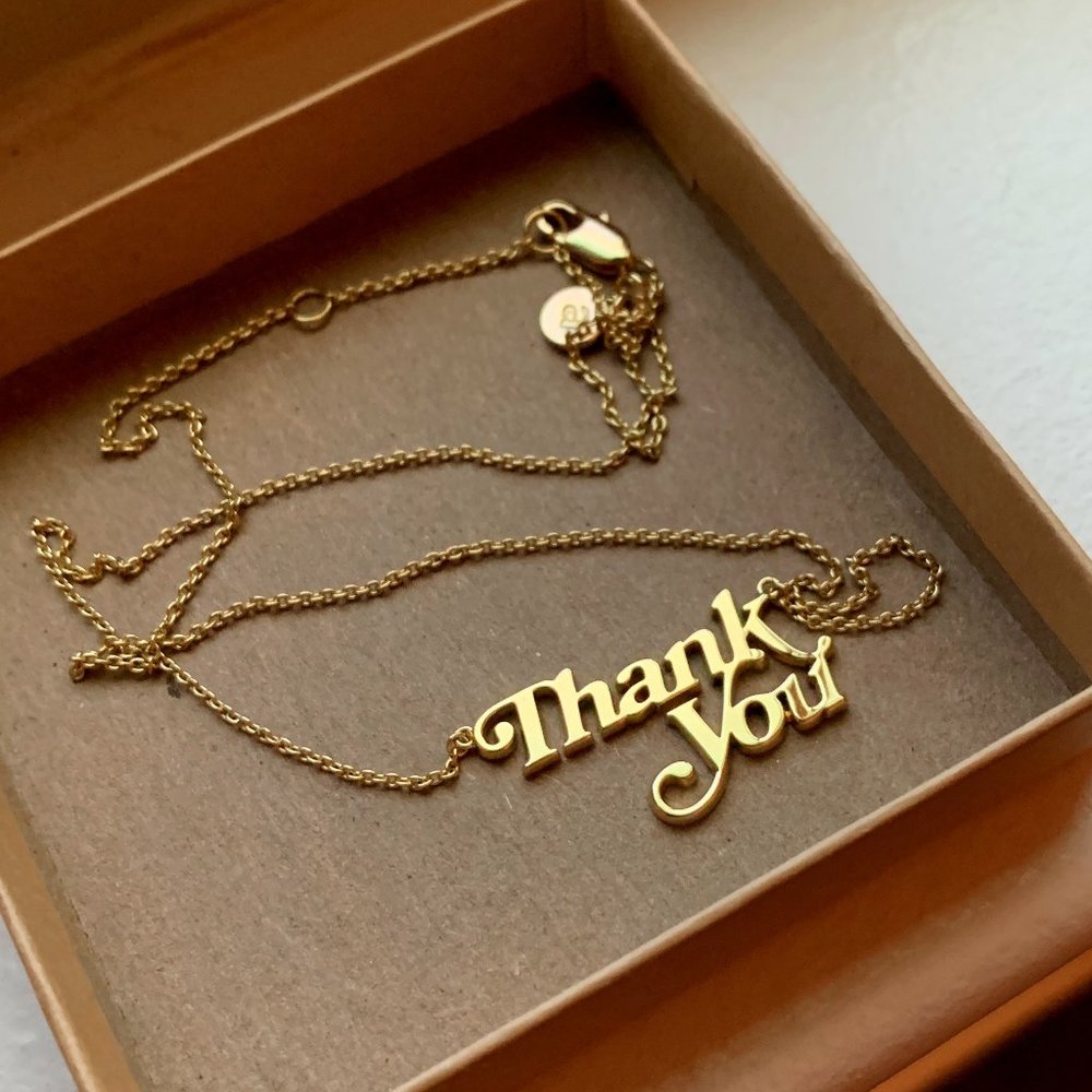 Ana Luisa "Thank You" Nameplate Necklace